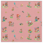 Vintage Story Book Nursery Rhyme Red Riding Hood Fabric