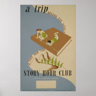 Vintage Story Hour Club WPA Poster