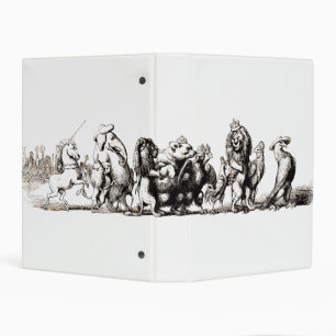 Vintage Storybook Animal Parade: Nursery Wall Art Mini Binder