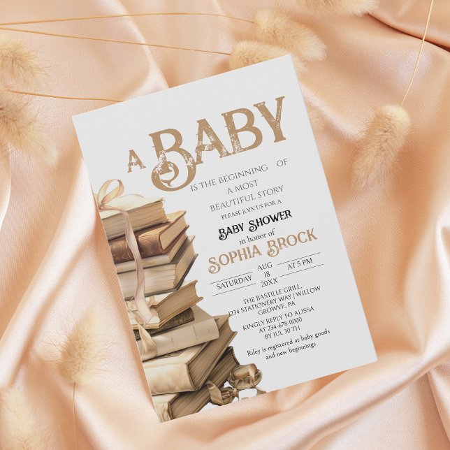 Vintage Storybook Baby Shower Invitation (Creator Uploaded)