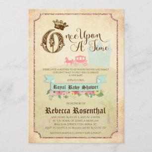 "Vintage Storybook" Baby Shower Invitation 5x7