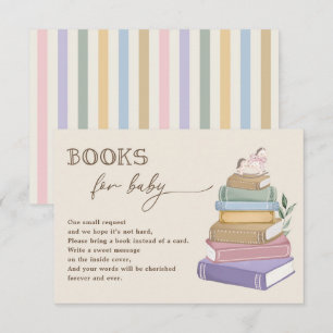 Vintage Storybook Books for Baby Girl Enclosure Card