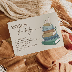 Vintage Storybook Books for Baby Shower Enclosure Card