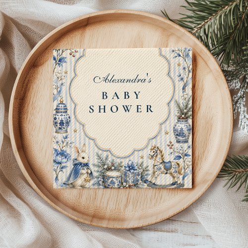 Vintage Storybook Christmas Baby Shower Napkins
