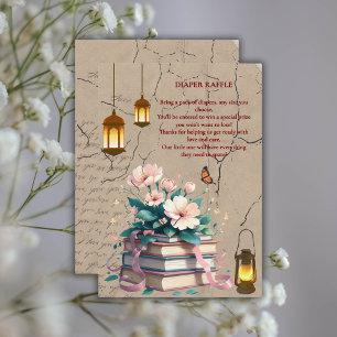 Vintage Storybook Floral Baby Shower Enclosure Card