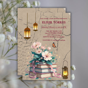 Vintage Storybook Floral Baby Shower Invitation