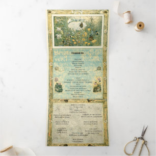 Vintage Storybook Forest Trifold Program