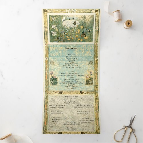 Vintage Storybook Forest Trifold Program