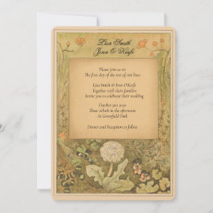 Vintage Storybook Forest Wedding Invitation