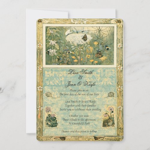 Vintage Storybook Forest Wedding Invitation