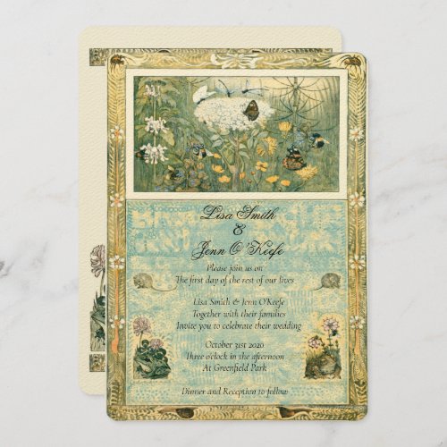 Vintage Storybook Forest Wedding Invitation