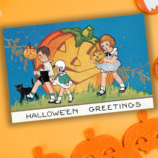 Vintage Storybook Halloween Greeting Card