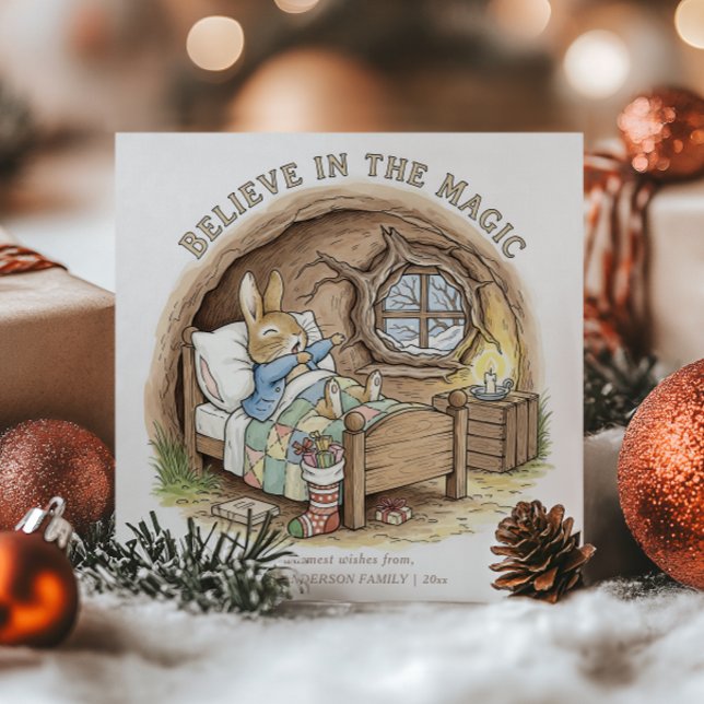 Vintage Storybook Peter Rabbit Holiday Card (Creator Uploaded)
