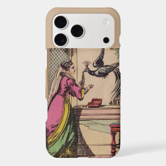 Vintage Storybook Woman & Peacock Iphone 18 Pro Max Case