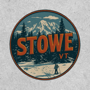 Vintage Stowe, VT outdoor winter trails ski slops Patch