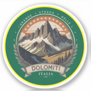 Vintage Strada statale 48 delle Dolomiti Sticker