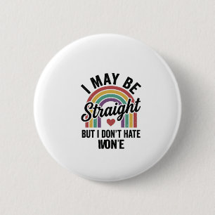 Vintage Straight But Kind Rainbow Pride Shirt_1 Button