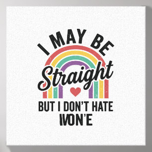 Vintage Straight But Kind Rainbow Pride Shirt_1 Canvas Photo Tile