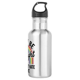 Vintage Straight But Kind Rainbow Pride Shirt_1 Stainless Steel Water Bottle