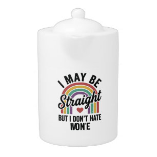 Vintage Straight But Kind Rainbow Pride Shirt_1 Teapot