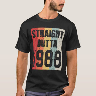 Vintage Straight Outta 1988 Funny Retro Birthday D T-Shirt