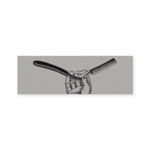 Vintage Straight Razor / Mini Business Card