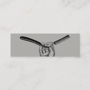 Vintage Straight Razor / Mini Mini Business Card
