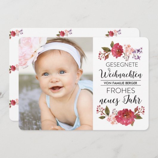 Vintage-Strauß Urlaub Foto-Gruß (Front/Back)