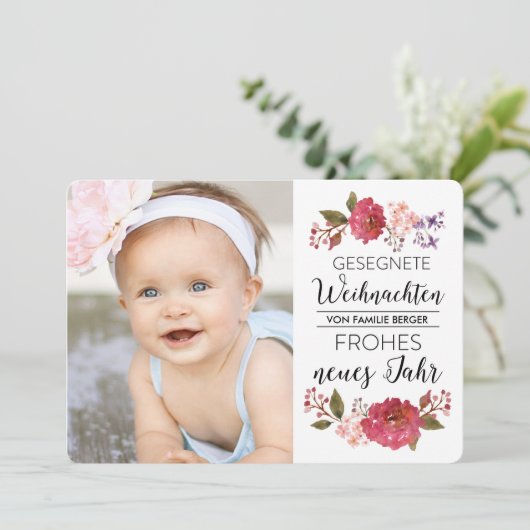 Vintage-Strauß Urlaub Foto-Gruß (Standing Front)