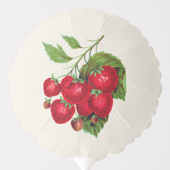 Vintage Strawberries Balloon (Front)