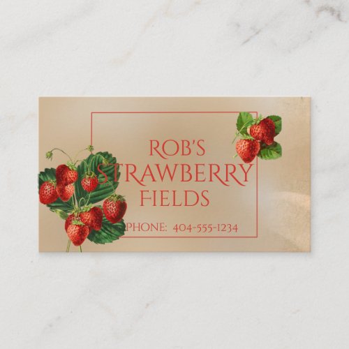 Vintage Strawberries Business Card