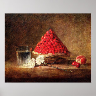 Vintage Strawberries - by Jean Simeon Chardin Poster
