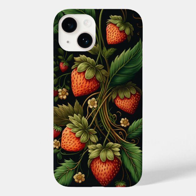 Vintage Strawberries Case-Mate iPhone Case (Back)