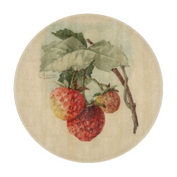 Vintage Strawberries Cutting Board by Past_Impressions at Zazzle