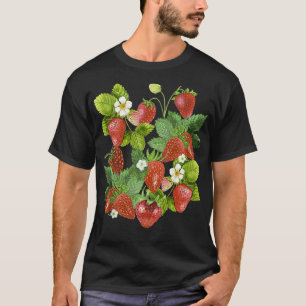 Vintage Strawberries Strawberry Lover Fruit Berry  T-Shirt