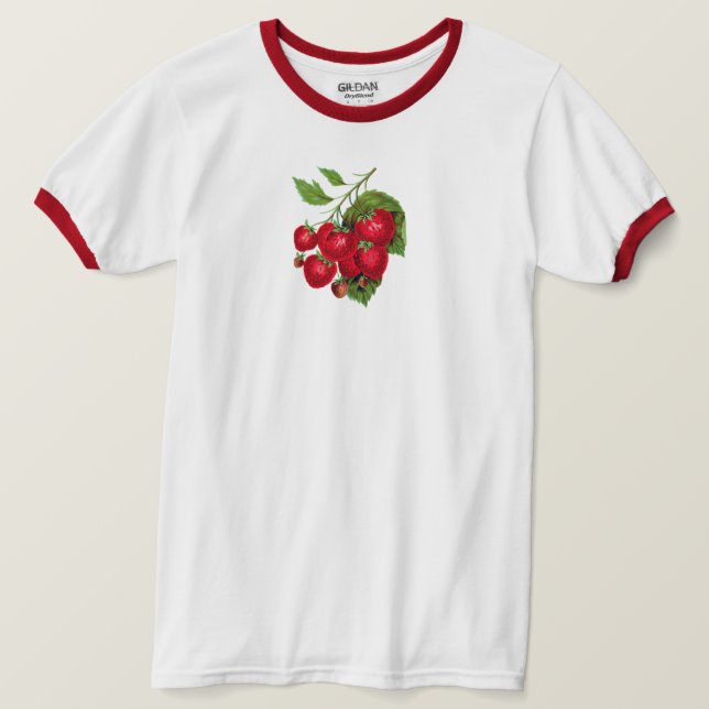 Vintage Strawberries T-Shirt (Design Front)