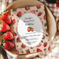 Vintage Strawberry Berry First Birthday