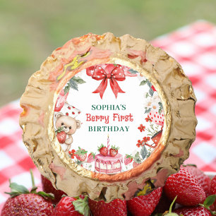 Vintage Strawberry Berry First Birthday  Reese's Peanut Butter Cups