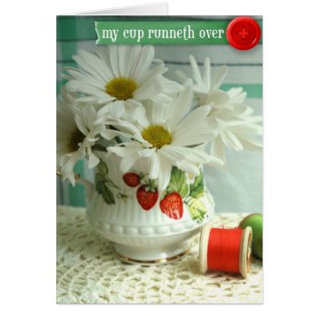 Vintage Strawberry Blessings-"my Cup Runneth Over" by JustBeeNMeBoutique at Zazzle