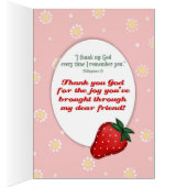 Vintage Strawberry Blessings-"My Cup Runneth Over" (Inside (Right))