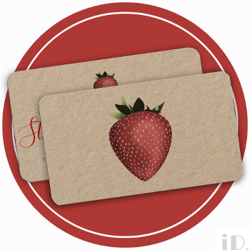 Vintage Strawberry Business Card by identica at Zazzle