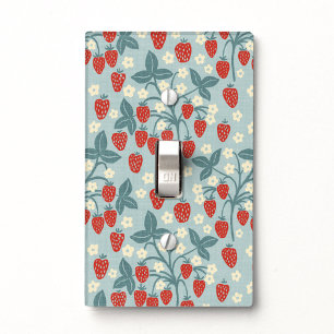Vintage Strawberry Cottagecore Floral Botanical Light Switch Cover