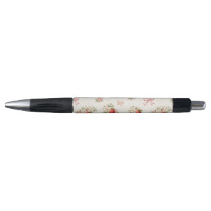 Vintage Strawberry Floral Seamless cottagecore Pen