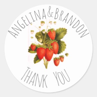 Vintage strawberry for weddings - Thank you