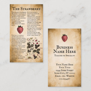 Vintage Strawberry Information Business Card