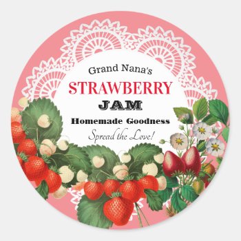 Vintage Strawberry Jam Label by thepapershoppe at Zazzle