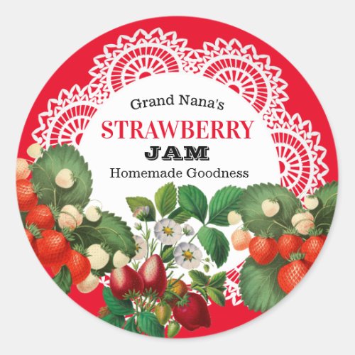 Vintage Strawberry Jam Label