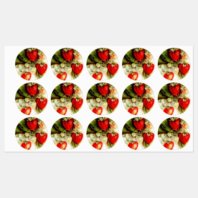 Vintage strawberry kids' labels (Sheet)