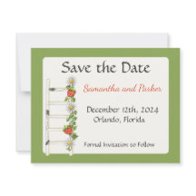 Vintage Strawberry Ladder Save The Date