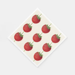 Vintage Strawberry Napkins